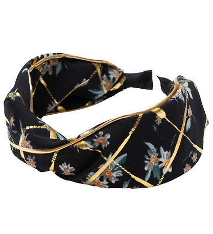 Bandeau à Cheveux Little Wonders - Lys - Noir Floral/Or Bandeau à Cheveux Little Wonders - Lys - Noir Floral/Or