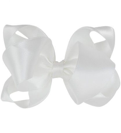 Little Wonders Bow Hair Clip - 5 cm - White