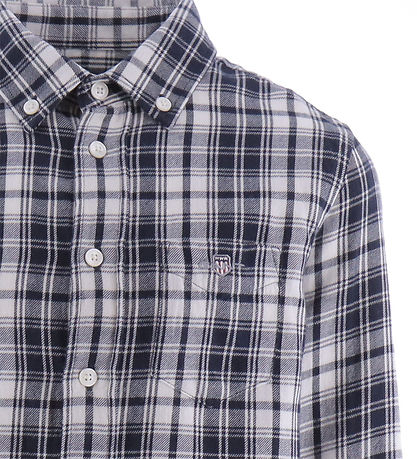 GANT Shirt - Flonnel - Evening Blue w. Checs