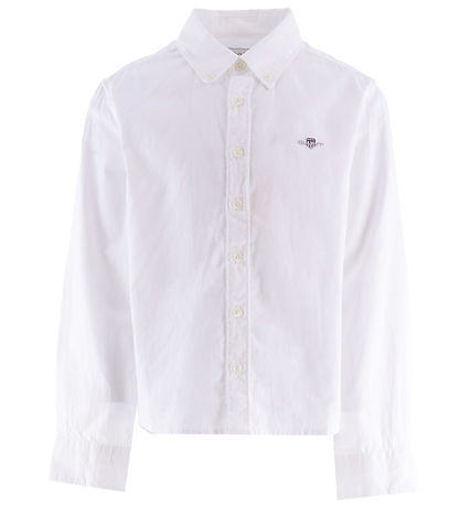 GANT Skjorta - Shield Oxford - Vit