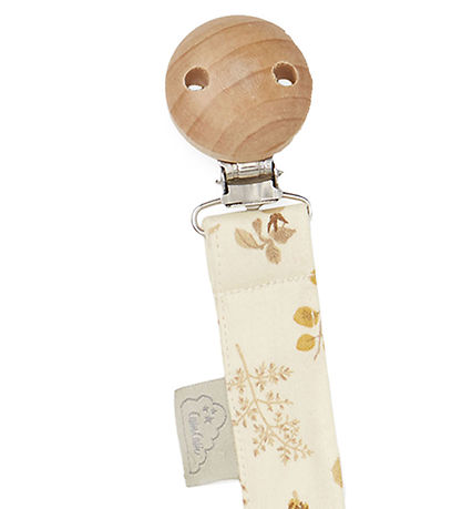 Cam Cam Pacifier Clip - Beige w. Leaves/Butterflies Cam Cam Pacifier Clip - Beige w. Leaves/Butterflies