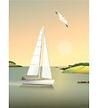 Vissevasse Poster - 30x40 cm - Sailboat Vissevasse Poster - 30x40 cm - Sailboat