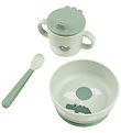 Done by Deer Dinner Set - Foodie - 3 Parts - Happy Clouds Green Done by Deer Dinner Set - Foodie - 3 Parts - Happy Clouds Green
