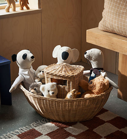 ferm Living Geymslukarfa - Braided Ark - 60x41x30 cm - Natura ferm Living Geymslukarfa - Braided Ark - 60x41x30 cm - Natura