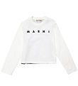 Marni Blouse - White/Green/Purple w. Flowers Marni Blouse - White/Green/Purple w. Flowers