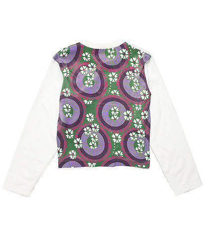 Blouse Marni - Blanc/Vert/Violet av. Fleurs