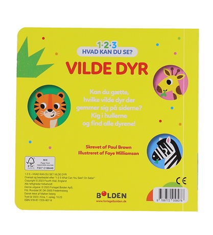 Forlaget Bolden Book - 1-2-3 What can you see? - Wild Animals -  Forlaget Bolden Book - 1-2-3 What can you see? - Wild Animals -