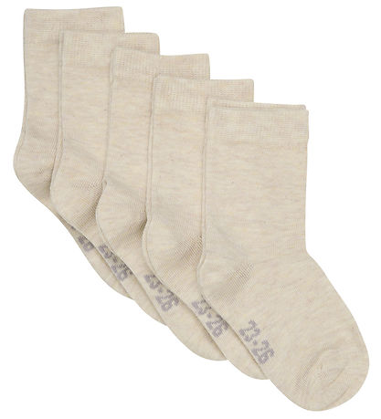 Minymo Socks - 5-Pack - Sand Melange Minymo Socks - 5-Pack - Sand Melange