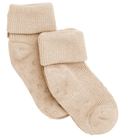 Minymo Socks - 2-Pack - Anti-Slip - Offwhite Minymo Socks - 2-Pack - Anti-Slip - Offwhite