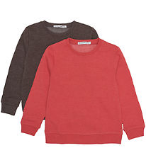Minymo Sweatshirt - 2-Pack - Tomato Puree Minymo Sweatshirt - 2-Pack - Tomato Puree