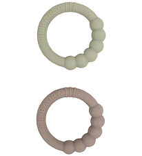 Filibabba Teether - Silicone - 2-Pack - Warm Grey/Oil Green