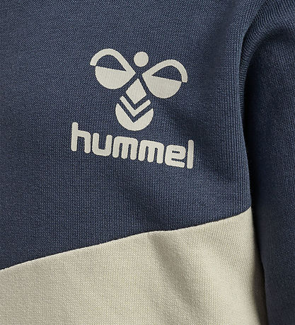 Hummel Sweatshirt - hmlSkye - Ombre Blue w. Dusty Army Green