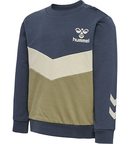 Hummel Sweatshirt - hmlSkye - Ombre Blue w. Dusty Army Green Hummel Sweatshirt - hmlSkye - Ombre Blue w. Dusty Army Green