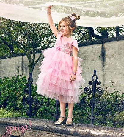 Souza Maskeradkläder - Prinsessan - Garance - Rosa