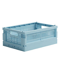Made Crate Foldable Box - Mini - 24x17x9.5 cm - Crystal Blue Made Crate Foldable Box - Mini - 24x17x9.5 cm - Crystal Blue