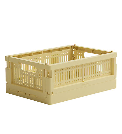Boîte Pliante Made Crate - Mini - 24x17x9,5 cm - Lemon Cream Boîte Pliante Made Crate - Mini - 24x17x9,5 cm - Lemon Cream