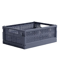 Made Crate Foldable Box - Midi - 33x24x13 cm - Blue Grey Made Crate Foldable Box - Midi - 33x24x13 cm - Blue Grey