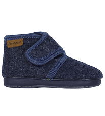 En Fant Pantoffels - Wol - Navy Melange En Fant Pantoffels - Wol - Navy Melange