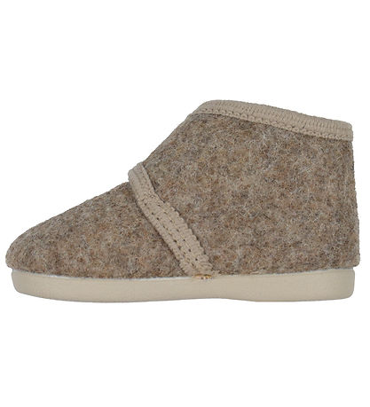 En Fant Pantoffels - Wol - Walnootmelange En Fant Pantoffels - Wol - Walnootmelange