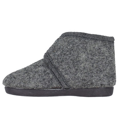 En Fant Slippers - Wool - Dark Grey Melange