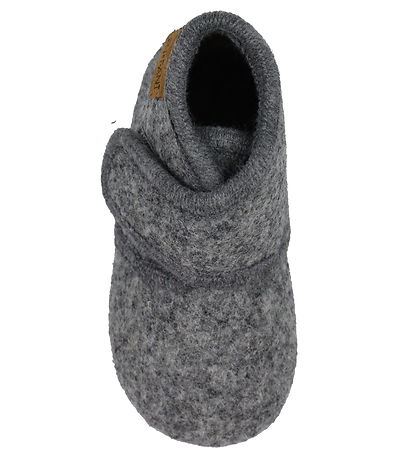 En Fant Slippers - Wool - Dark Grey Melange