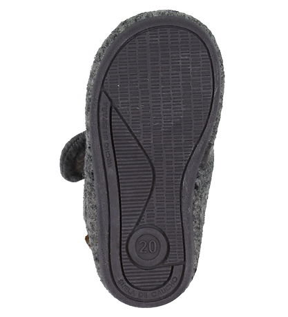 En Fant Slippers - Wool - Dark Grey Melange