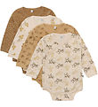Pippi Baby Wickel Bodys l/ä - 4er-Pack - Whitecap Grey