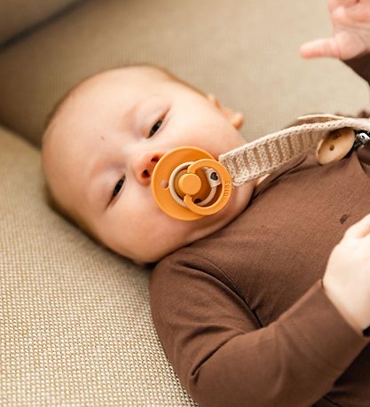 BIBS Pacifier Clip - Knitted - Ivory BIBS Pacifier Clip - Knitted - Ivory