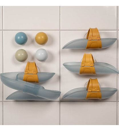 Jouet Pour le Bain Little Dutch - Toboggan à Billes - Bleu