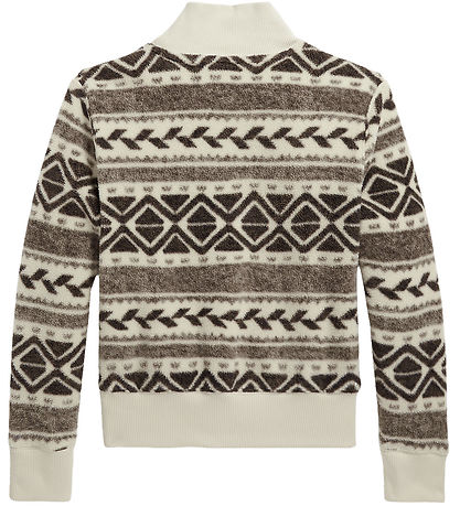 Polaire Polo Ralph Lauren - Holiday - Crème/Marron av. Motif