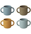 Liewood Cups - Silicone - 4-Pack - Gene - Blue Multi Mix Liewood Cups - Silicone - 4-Pack - Gene - Blue Multi Mix