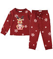 Jule-Sweaters Náttfatasett - Sæti Rudolfs Náttfatasett - Rautt