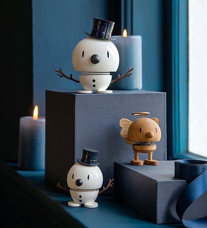 Hoptimist Snowman - Medium+ - 10.8 cm - White/Blue