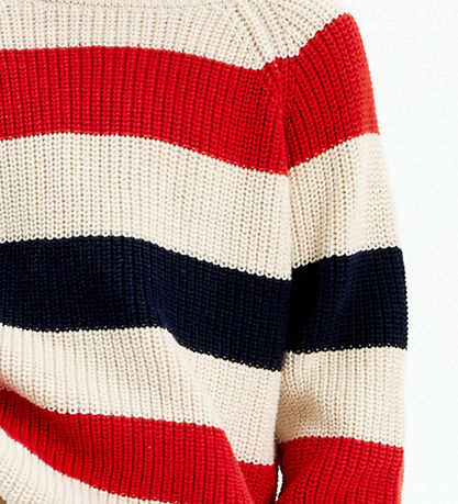 The New Blouse - Knitted - TnOlly - White Swan Stripes