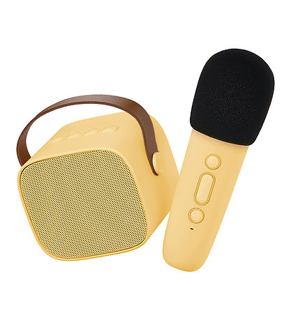 Haut-parleur av. Microphone Lalarma - Sans fil - Karaoké - Jaune