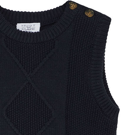 Hust and Claire Waistcoat - Knitted - Perrie - Navy