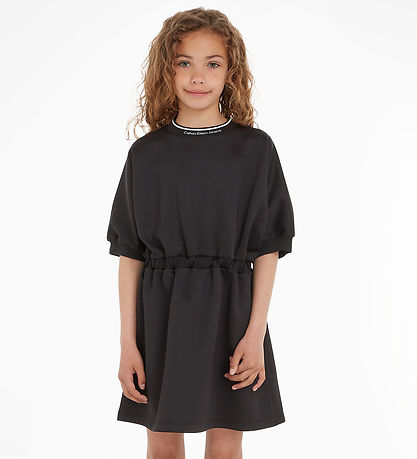 Calvin Klein Kleid - Shine Logo Tape - Schwarz Calvin Klein Kleid - Shine Logo Tape - Schwarz