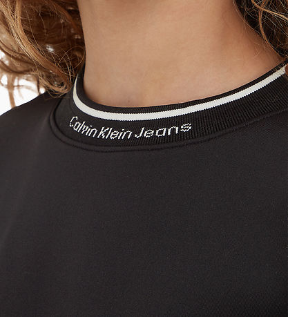Calvin Klein Kleid - Shine Logo Tape - Schwarz Calvin Klein Kleid - Shine Logo Tape - Schwarz