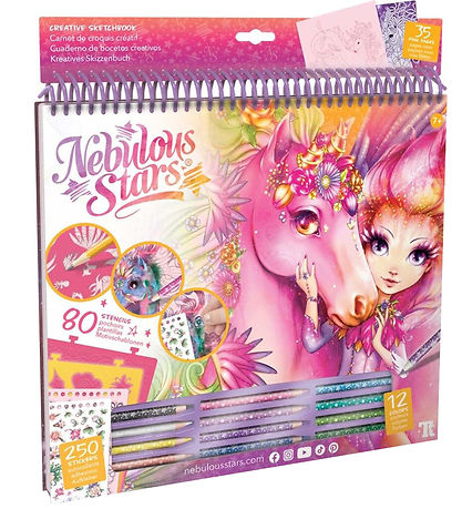 Nebulous Stars Colouring Book w. Accessories - Pink Pages - Hors Nebulous Stars Colouring Book w. Accessories - Pink Pages - Hors