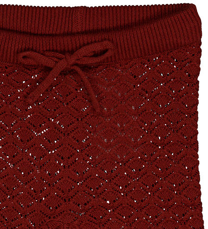 Müsli Trousers - Knit Scallop - Russet w. Pointelle
