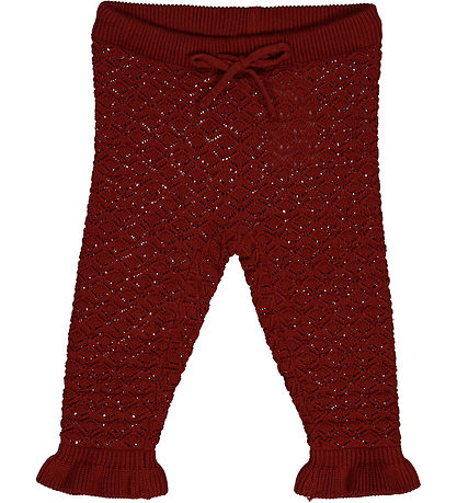 Müsli Trousers - Knit Scallop - Russet w. Pointelle Müsli Trousers - Knit Scallop - Russet w. Pointelle
