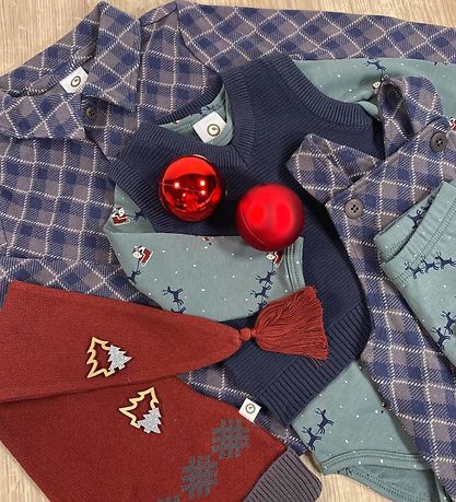 Müsli Weihnachtsmütze - Strick-Jacquard - Rotbraun