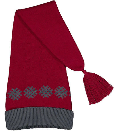 Müsli Weihnachtsmütze - Strick-Jacquard - Rotbraun