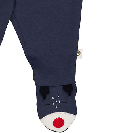 Müsli Trousers w. Feet - Santa - Night Blue