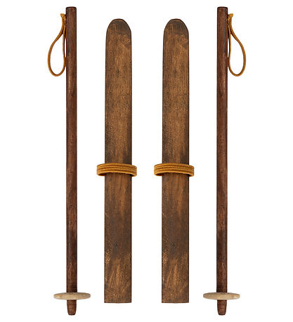 Miniature Ski et bâtons de ski Maileg - Maman et papa souris - B