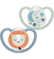 Nuk Spenen - 2-pack - Space Night - Blauw/Groen Nuk Spenen - 2-pack - Space Night - Blauw/Groen