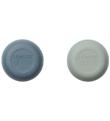 Liewood Cups w. Straws - Silicone - 2-Pack - Ellis - Whale Blue