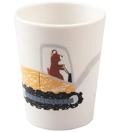 Sebra Cup - Tastii Busy Builders - 150 mL - White w. Print Sebra Cup - Tastii Busy Builders - 150 mL - White w. Print