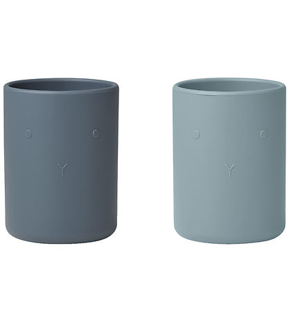 Liewood Cups - Silicone - 2-Pack - Ethan - Blue Mix Liewood Cups - Silicone - 2-Pack - Ethan - Blue Mix