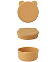 Liewood Snackbox - Silicone - Carrie - Mr Bear Yellow Mellow